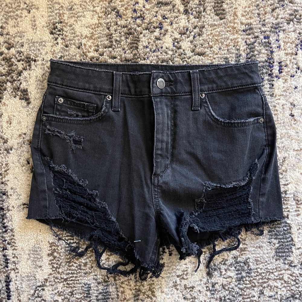 Joe’s Jeans Black Distressed Shorts